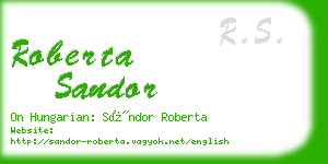 roberta sandor business card